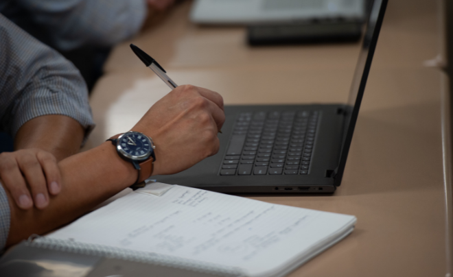 Person working at computer