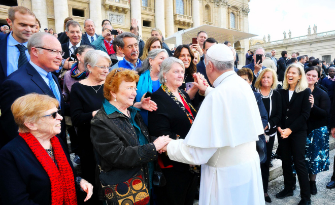 Sister Kathleen meets the pope